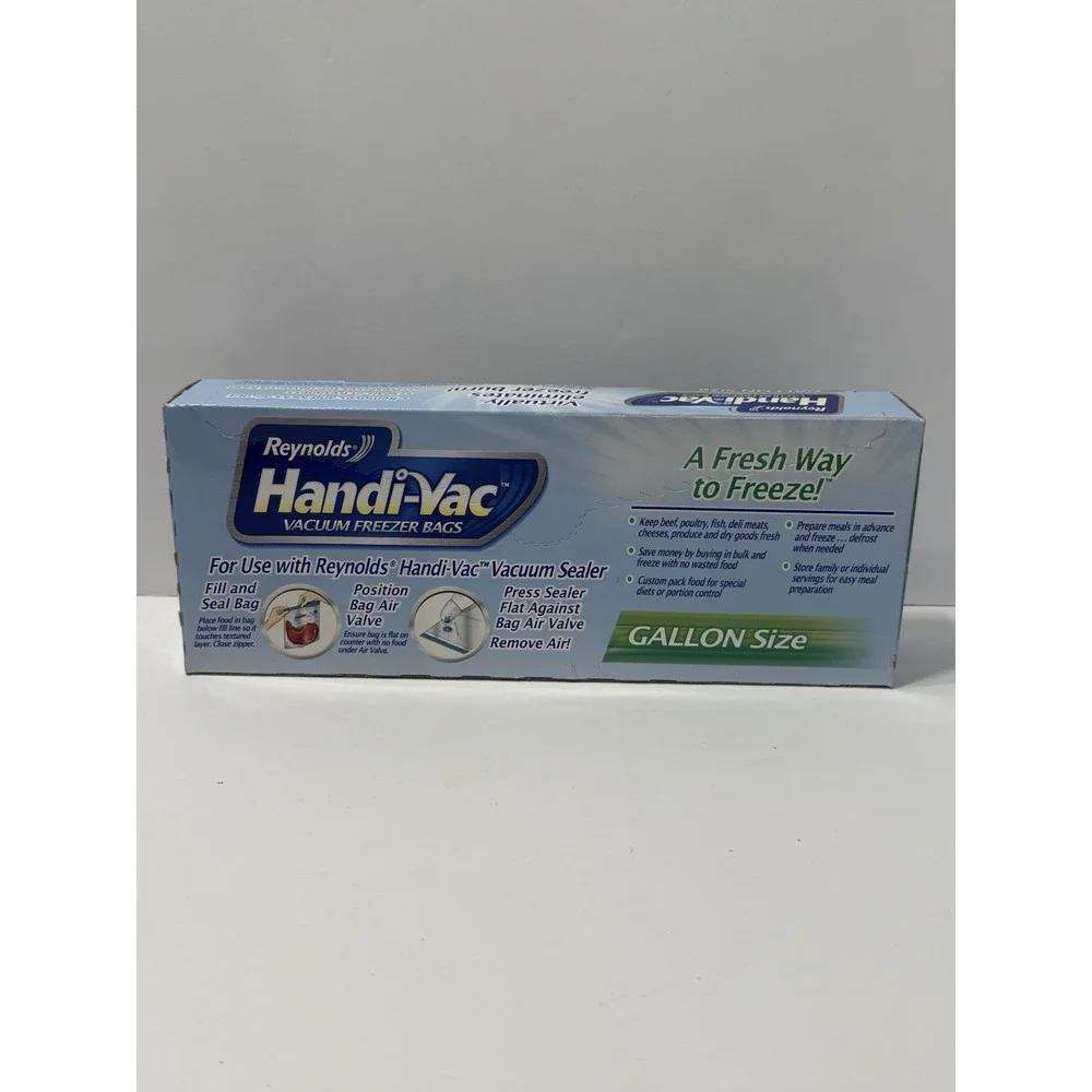 Reynolds Handi-Vac Vacuum Freezer Bags GALLON Size 9 Bags Discontinued Sealed